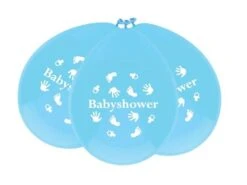 Ballonnen 'Babyshower' Blauw (6st)
