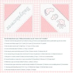 Servetten 'Babyshower' Roze + Quiz