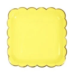 Dessert Bord 'Goldpastels' Geel (10st)