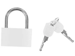 Hangslot 43MM Wit