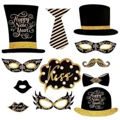 Photo Booth Kit Happy New Year (12st)