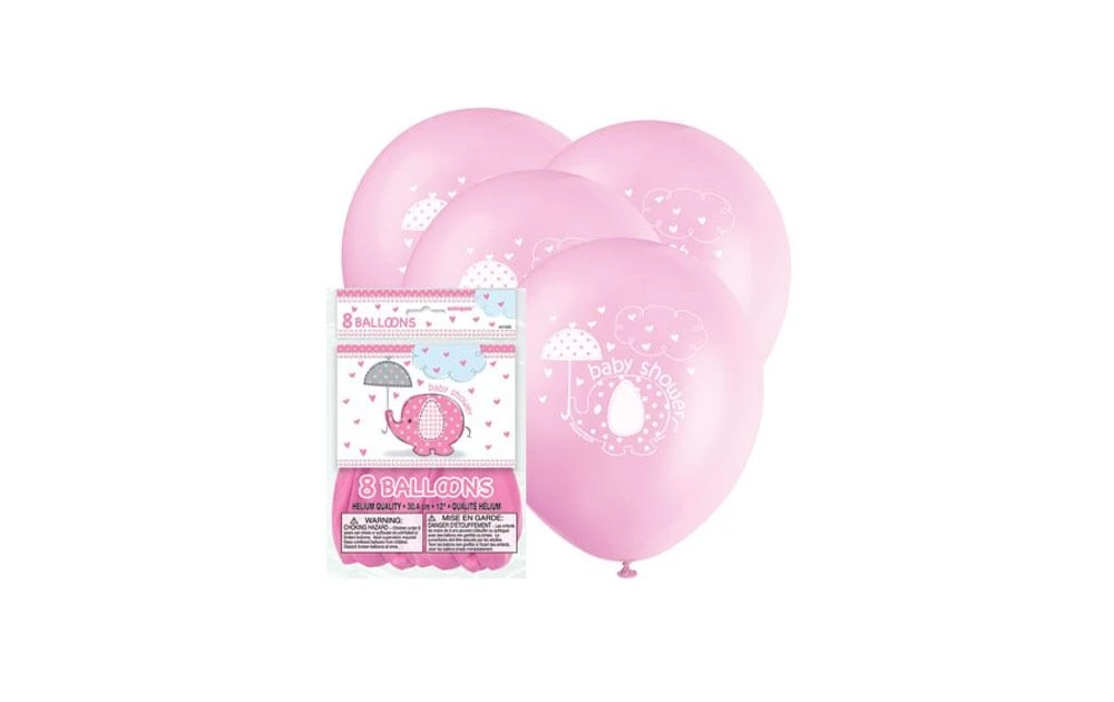 Ballonnen Olifantje Roze (8st) 1 Ballonnen Olifantje Roze (8st)