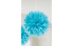Pompom 30cm Blauw