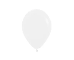 Mini Metallic Ballonnen Wit 11cm (20st)