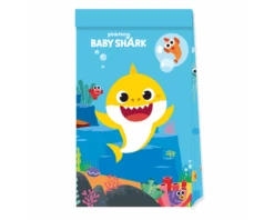 Papieren Zakjes Baby Shark (4st)