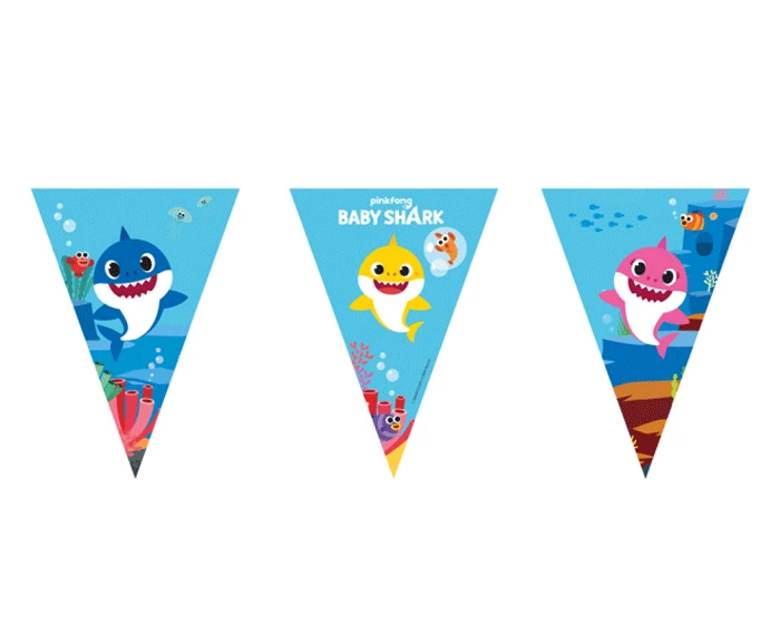 Vlaggenlijn Baby Shark (2,3m) 1 Vlaggenlijn Baby Shark (2,3m)