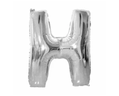 Folieballon H Zilver (43cm)