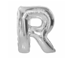 Folieballon R Zilver (43cm)