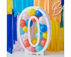 Ballonnen Mozaïek Standaard Cijfer 0 Ginger Ray -Daily Style Winkel ballon mozaiek 0 b