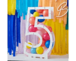 Ballonnen Mozaïek Standaard Cijfer 5 Ginger Ray -Daily Style Winkel ballon mozaiek 5 a