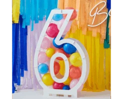 Ballonnen Mozaïek Standaard Cijfer 6 Ginger Ray -Daily Style Winkel ballon mozaiek 6 b