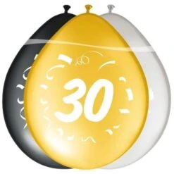 Metallic Ballonnen 30 Jaar (8st)
