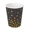 Bekers 'Gold Dots' Zwart (10st)