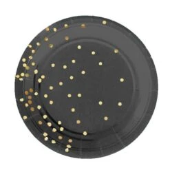 Borden 'Gold Dots' Zwart (10st)