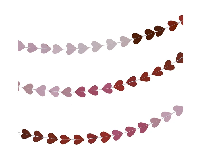 Slinger Ombre Hartjes Valentijn Ginger Ray (5m) 2 Slinger Ombre Hartjes Valentijn Ginger Ray (5m) - Afbeelding 2