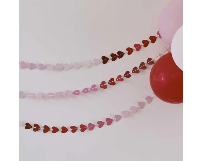 Slinger Ombre Hartjes Valentijn Ginger Ray (5m) 1 Slinger Ombre Hartjes Valentijn Ginger Ray (5m)