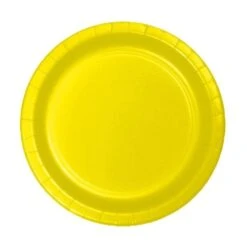 Kartonnen Bordjes Geel 18cm (20st)