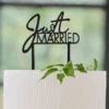 Taarttopper Just Married Acryl Zwart Ginger Ray