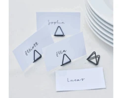 Plaatskaarthouders Geo Zwart Ginger Ray (4st)