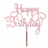 Cake Topper 'Happy Birthday' Roségoud