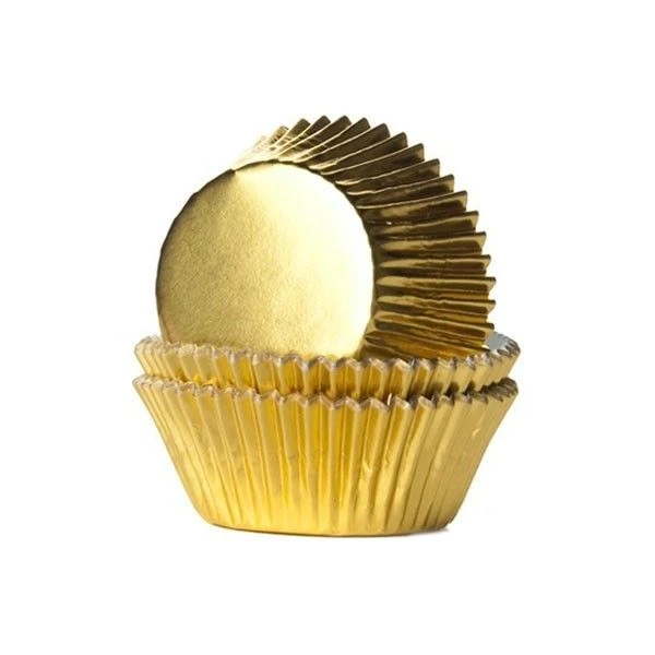 Cupcake Vorm S Metallic Goud 7cm (100st) 1 Cupcake Vorm S Metallic Goud 7cm (100st)