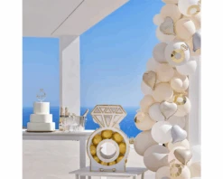 Ballonnen Mozaïek Standaard Engagement Ring Ginger Ray -Daily Style Winkel en 104a