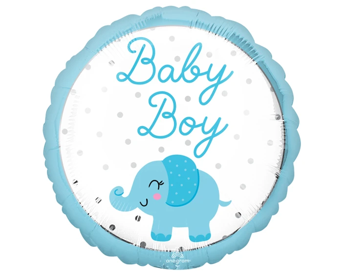 Folieballon Baby Boy Olifant Rond (43cm) 1 Folieballon Baby Boy Olifant Rond (43cm)