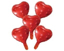 Folieballonnen Hart Rood 23cm (5st)