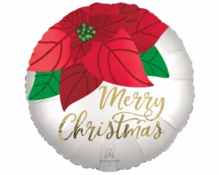 Folieballon Merry Christmas Kerstster Satin Luxe (45cm)