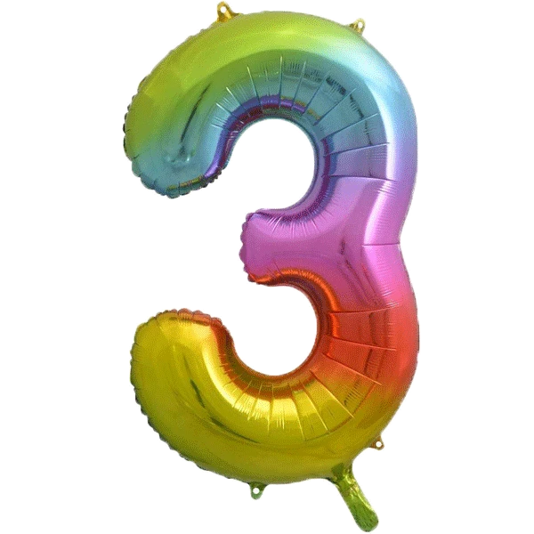 Folieballon 3 Regenboog XL 1 Folieballon 3 Regenboog XL