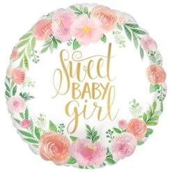 Folieballon Sweet Baby Girl (45cm)