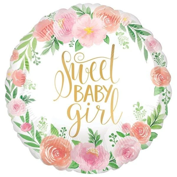 Folieballon Sweet Baby Girl (45cm) 1 Folieballon Sweet Baby Girl (45cm)