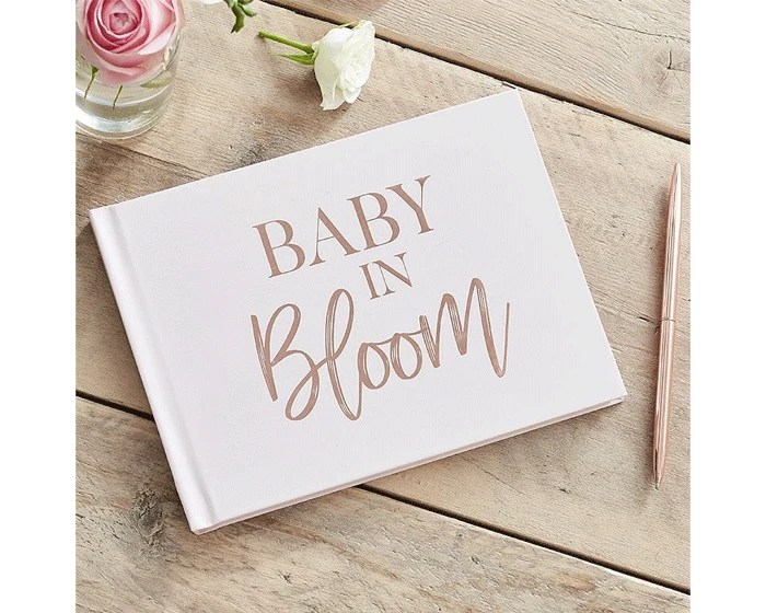 * Babyshower Gastenboek Baby In Bloom Ginger Ray 1 * Babyshower Gastenboek Baby In Bloom Ginger Ray