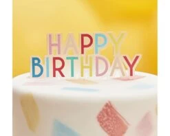 * Taarttopper Happy Birthday Regenboog Ginger Ray