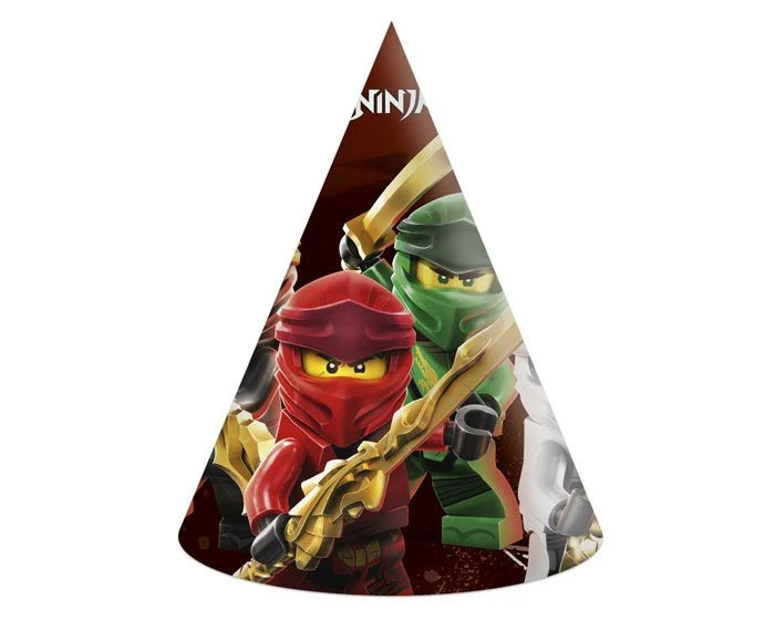 Feesthoedjes LEGO Ninjago (6st) 1 Feesthoedjes LEGO Ninjago (6st)