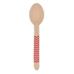 Houten Lepels Rood (10st)