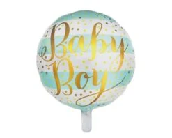 Folieballon Baby Boy Stripes & Dots