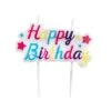 Kaars Happy Birthday + Sterretjes