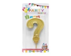 Kaars Vraagteken Goud