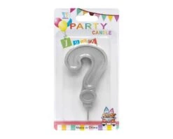 Kaars Vraagteken Zilver