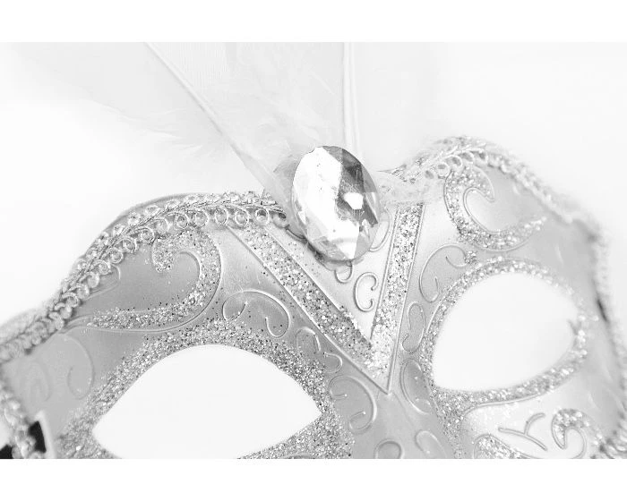 Masker Veren Zilver 2 Masker Veren Zilver - Afbeelding 2