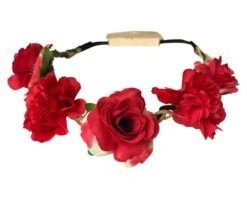 Haarband Bloemen Rood