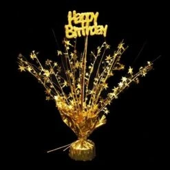 Ballongewicht 'Happy Birthday' Goud