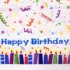 Tafelkleed Happy Birthday Confetti
