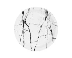 Kartonnen Bordjes Marble Zwart 18cm (20st)