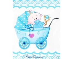 Plastic Tafelkleed Babywagen Blauw (108x180cm)