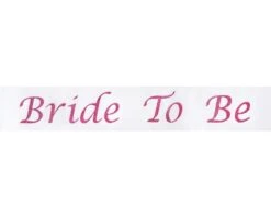 Sjerp Glitter 'Bride To Be' Wit/Fuchsia