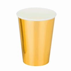 Kartonnen Bekers Metallic Goud (20st)
