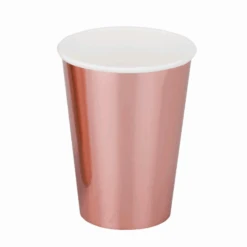 Kartonnen Bekers Metallic Roségoud (20st)