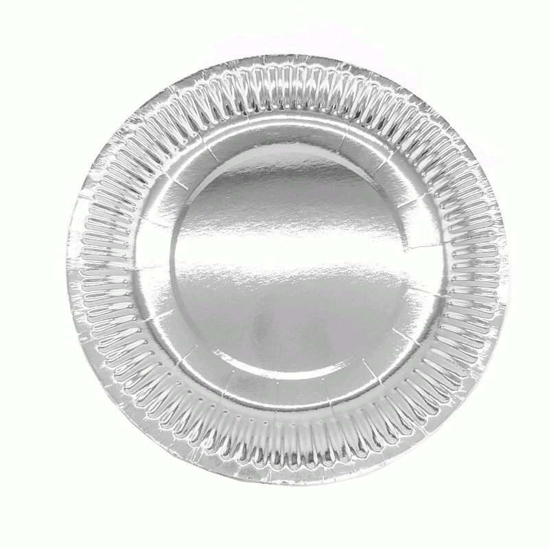 Kartonnen Borden Zilver 23cm (20st) 1 Kartonnen Borden Zilver 23cm (20st)